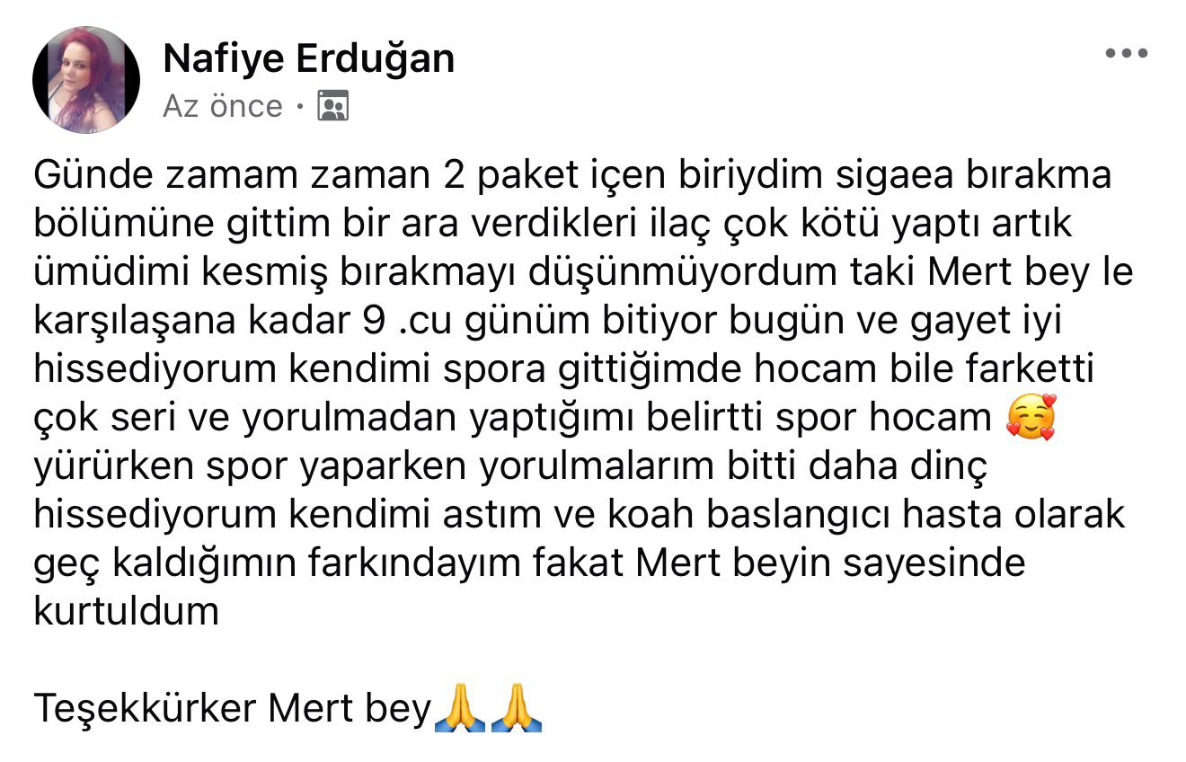 Katılımcı yorumu ekran görüntüsü