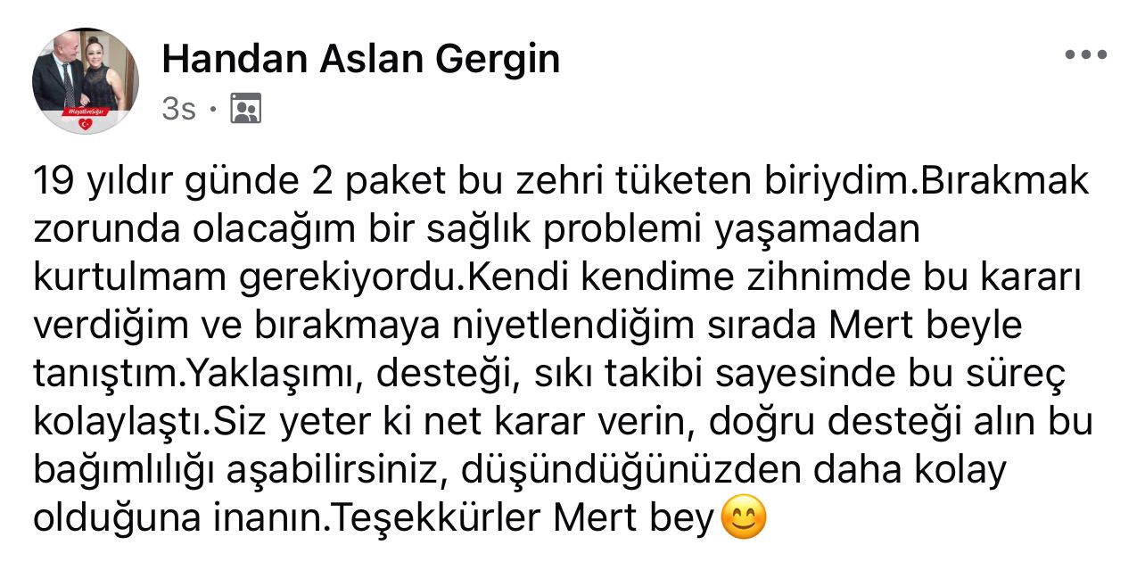 Katılımcı yorumu ekran görüntüsü