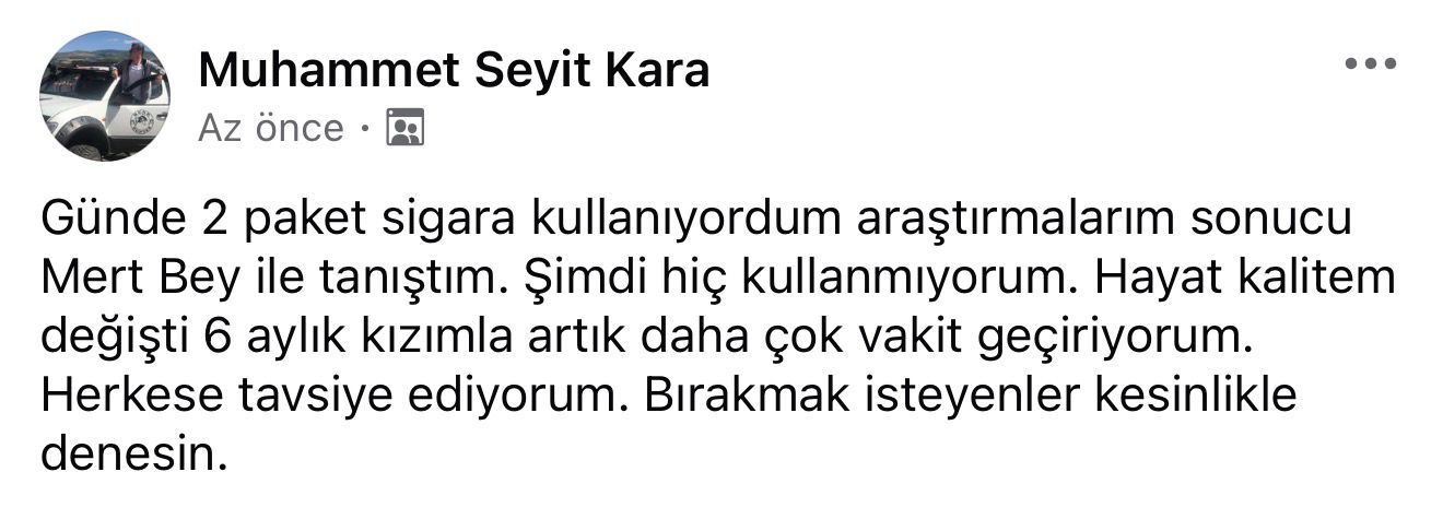 Katılımcı yorumu ekran görüntüsü